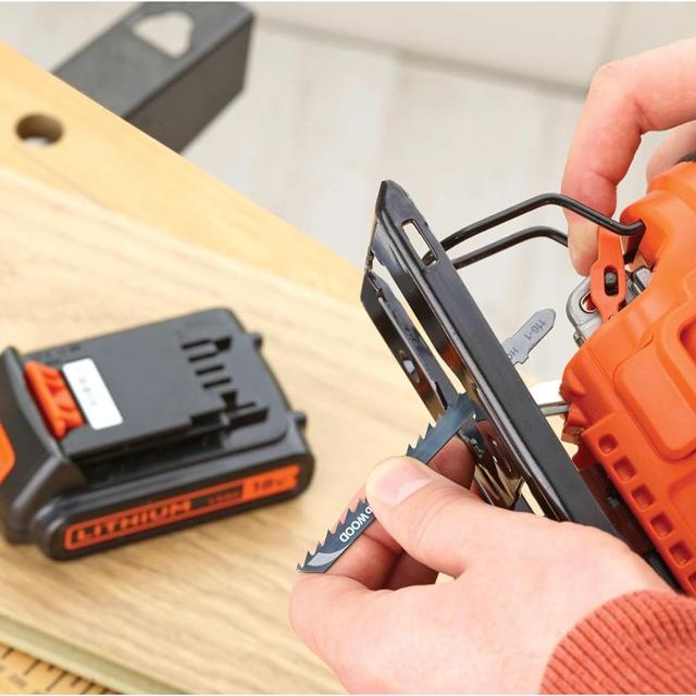 Black+Decker Cordless Pendulum Electric Jigsaw, 18v, Battery Not Included - SW1hZ2U6MzIzODQ0Ng==