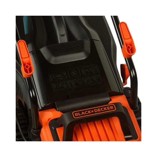 ماكينة قص عشب 34 سم بلاك اند ديكر Black+Decker Lawn Mower With Bike Handle For Lawn & Garden
