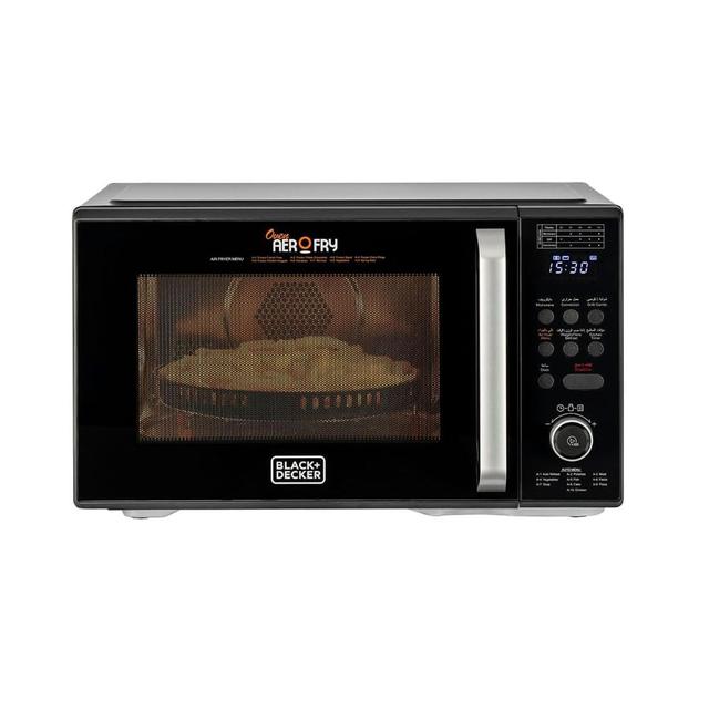 فرن ميكروويف رقمي 4 في 1 بسعة 29 لتر أسود بلاك اند ديكر Black+Decker 4-In-1 Digital Microwave Oven With Air FryerGrill & Convection 29l Mzaf2910-B5