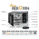 فرن ميكروويف رقمي 4 في 1 بسعة 29 لتر أسود بلاك اند ديكر Black+Decker 4-In-1 Digital Microwave Oven With Air FryerGrill & Convection 29l Mzaf2910-B5