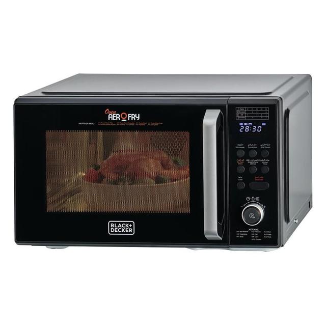 فرن ميكروويف رقمي 4 في 1 بسعة 29 لتر أسود بلاك اند ديكر Black+Decker 4-In-1 Digital Microwave Oven With Air FryerGrill & Convection 29l Mzaf2910-B5
