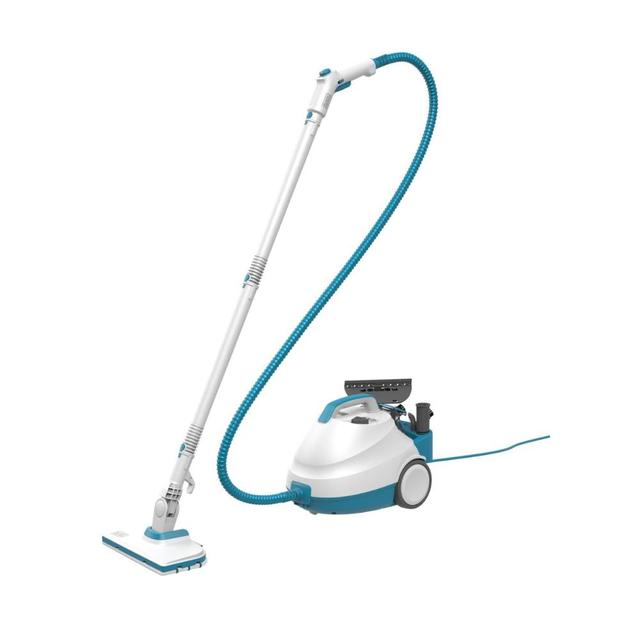 Black+Decker Pressurized Steam Cleaner With 8 Accessories, 2000w, 4 Bar, White/Blue - Bhsmp2008-Gb