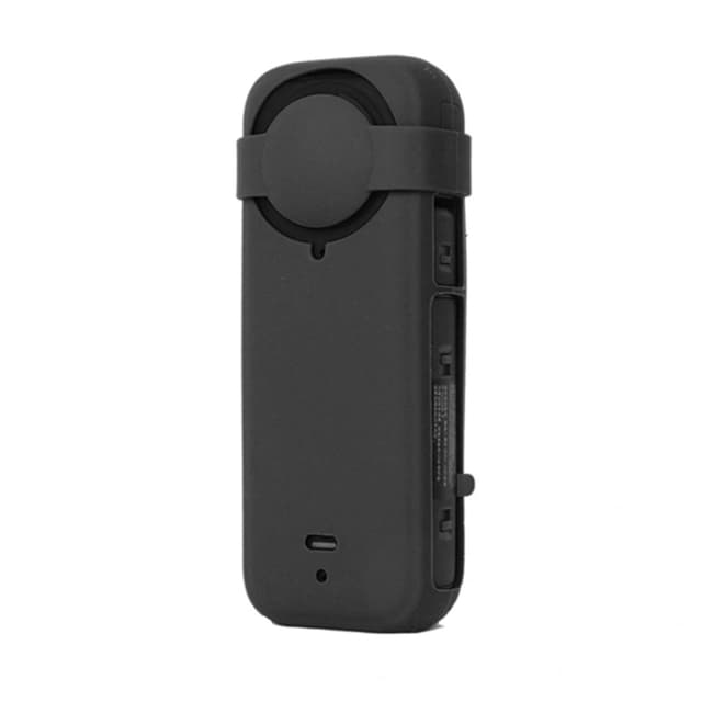 O Ozone Compatible Case for Insta360 X4 | Silicone Carrying Case with Guards Lens Cover Cap | Anti-drop Protective Accessories Cover for Insta360 X4 Action Camera Accessories -Black