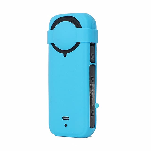 O Ozone Compatible Case for Insta360 X4 | Silicone Carrying Case with Guards Lens Cover Cap | Anti-drop Protective Accessories Cover for Insta360 X4 Action Camera Accessories - Blue