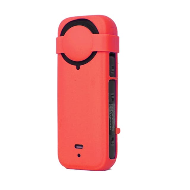 O Ozone Compatible Case for Insta360 X4 | Silicone Carrying Case with Guards Lens Cover Cap | Anti-drop Protective Accessories Cover for Insta360 X4 Action Camera Accessories - Red