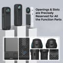 كفر حماية كاميرا انستا 360 X4 مع غطاء كاميرا وتعليقة سيليكون أسود او اوزون  O Ozone Compatible With Insta360 X4, Silicone Protective Cover Body Case - 701996