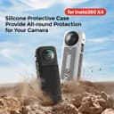 كفر حماية كاميرا انستا 360 X4 مع غطاء كاميرا وتعليقة سيليكون أسود او اوزون  O Ozone Compatible With Insta360 X4, Silicone Protective Cover Body Case - 701997