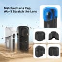 كفر حماية كاميرا انستا 360 X4 مع غطاء كاميرا وتعليقة سيليكون أسود او اوزون  O Ozone Compatible With Insta360 X4, Silicone Protective Cover Body Case - 701998