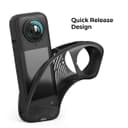 كفر حماية كاميرا انستا 360 X4 مع غطاء كاميرا وتعليقة سيليكون أسود او اوزون  O Ozone Compatible With Insta360 X4, Silicone Protective Cover Body Case - 701999