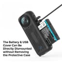 كفر حماية كاميرا انستا 360 X4 مع غطاء كاميرا وتعليقة سيليكون أسود او اوزون  O Ozone Compatible With Insta360 X4, Silicone Protective Cover Body Case - 702001