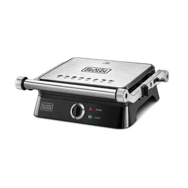 BLACK&DECKER 1400w Contact Grill With Full Flat Grill For Barbecue - SW1hZ2U6MzIzODg1Ng==