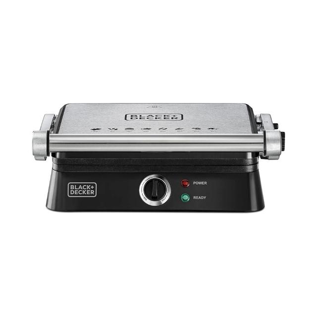 BLACK&DECKER 1400w Contact Grill With Full Flat Grill For Barbecue - SW1hZ2U6MzIzODg1OA==