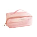 O Ozone Portable Mesh Cosmetic Bag Transparent Simple Toiletry Bag for Makeup Storage And Travel Organizer Makeup Bag Storage Makeup Organizer Makeup Pouch with Handle- Yellow