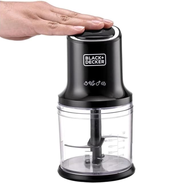 Black+Decker Vertical Chopper, 4 Blades, 500w, 500ml, Black - Fc500-B5, By Black+Decker