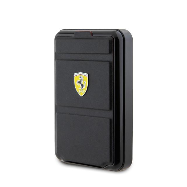 Ferrari PU Magsafe Powerbank Stand 10000mAh With Metal Logo - Black - SW1hZ2U6MzI3NDAyNw==