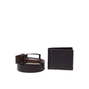 Leather Belt & Wallet - Combo Brown - 974015