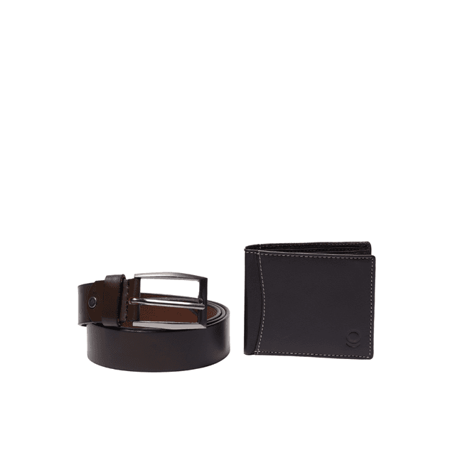 Leather Belt & Wallet - Combo Brown - SW1hZ2U6MzIzOTQyNA==