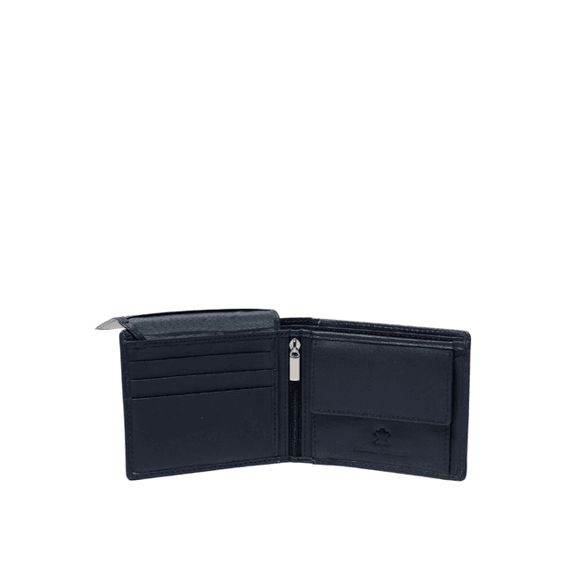 محفظه رجاليه جلد مع حزام رجالي جلد طبيعي غريز كحلي Grazie Leather Belt & Wallet Combo