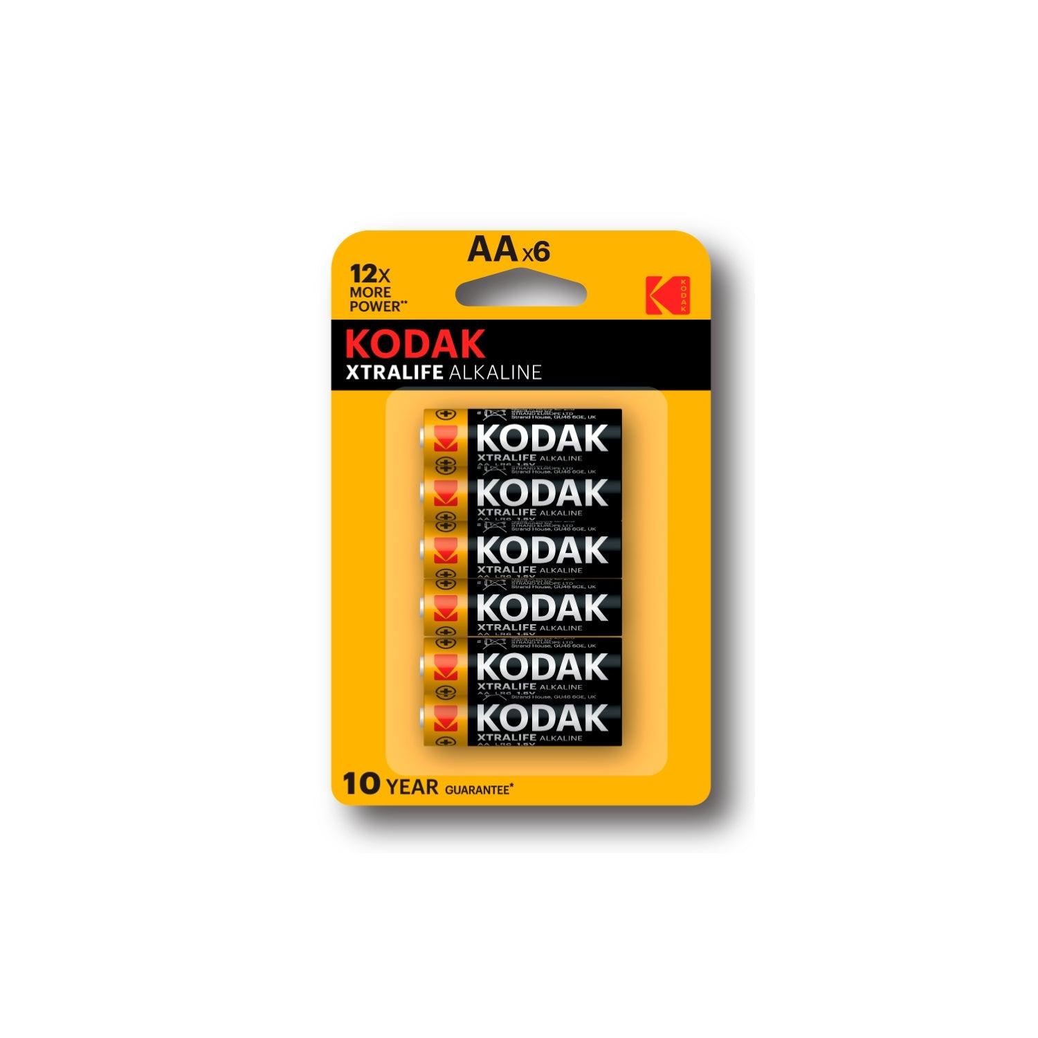 بطارية قلوية AA كوداك 6 قطع Kodak Xtralife Alkaline Aa Batteries