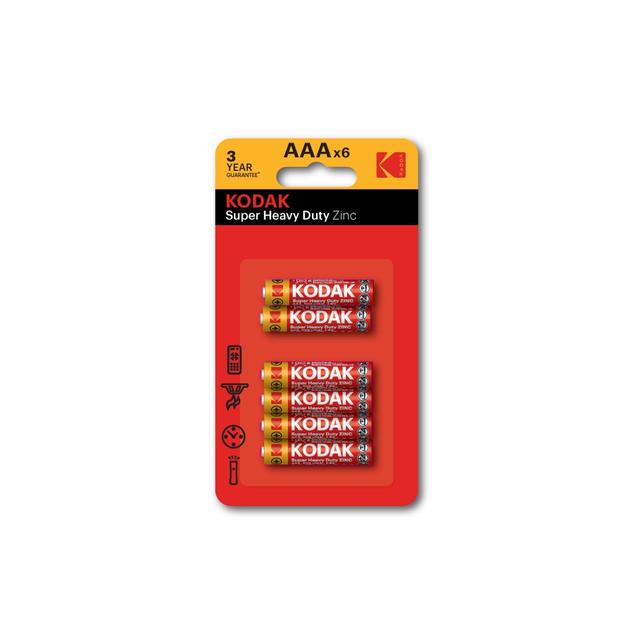 Kodak Zinc Super Heavy Duty Aaa Battery (4+2 Pack) - SW1hZ2U6MzIzNzYzOA==