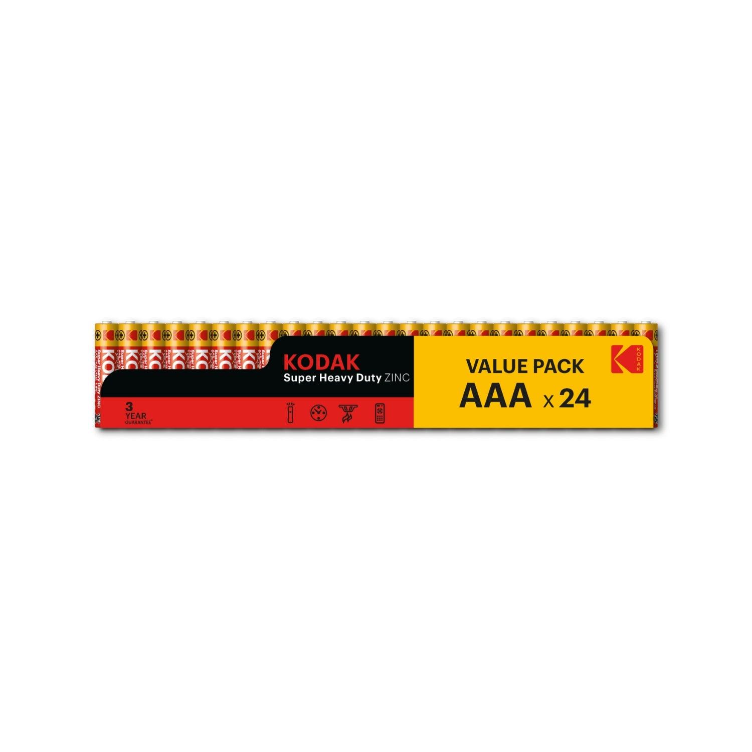 بطارية ريموت صغيرة AAA زنك 24 قطعة كوداك Kodak Zinc Super Heavy Duty Aaa Battery