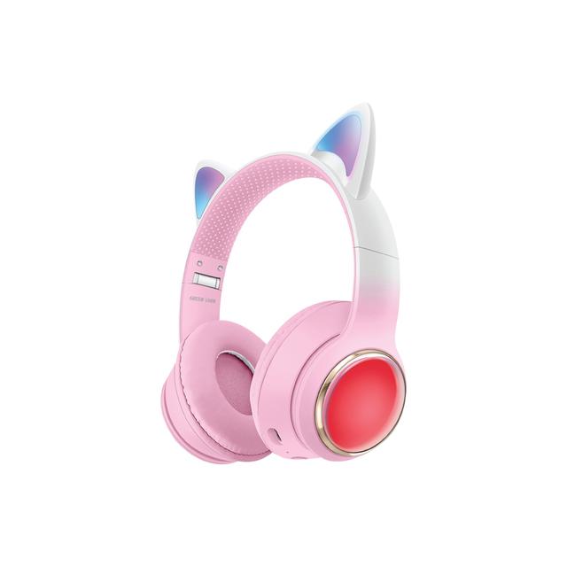 Green Lion GL-400 Kids Wireless Head Phone - Pink - SW1hZ2U6MzI3NTMzNw==