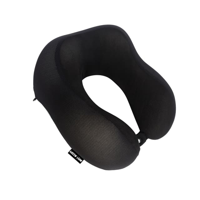مخدة رقبة من اسفنج الذاكرة من غرين ليون بلون أسود Green Lion Memory Foam Neck Pillow Black
