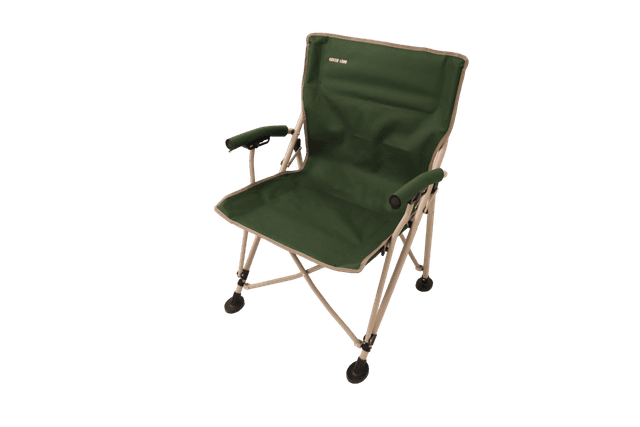 Green Lion Outdoor Camping Chair with Carrying Bag - Dark Green