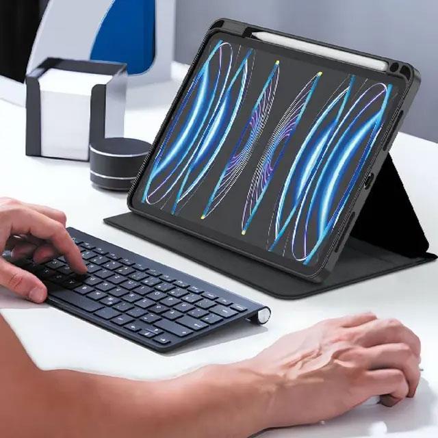 جراب شفاف لجهاز ايباد للجيل السابع والثامن والتاسع 10,2 بوصة بلون أسود من غرين ليون  Green Lion Transparent Folio case for  iPad 10.2 7/8/9 Black