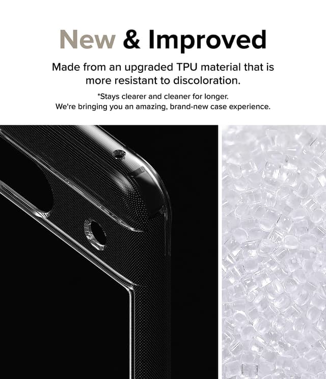 Ringke Fusion Compatible with Google Pixel 8a Case, Translucent Anti-Scratch Hard PC Back Shockproof TPU Bumper Protective Phone Cover for Pixel 8a (2024) - Clear