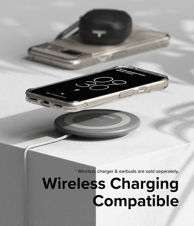 Ringke Fusion Compatible with Google Pixel 8a Case, Translucent Anti-Scratch Hard PC Back Shockproof TPU Bumper Protective Phone Cover for Pixel 8a (2024) - Clear