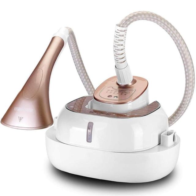 مكواة بخار عمودية رقمية 2400 واط 6 مستويات  بلاك اند ديكر Black+Decker Vertical Digital Garment Steamer Twin Pole 2400w Levels  Gstd2450-B5