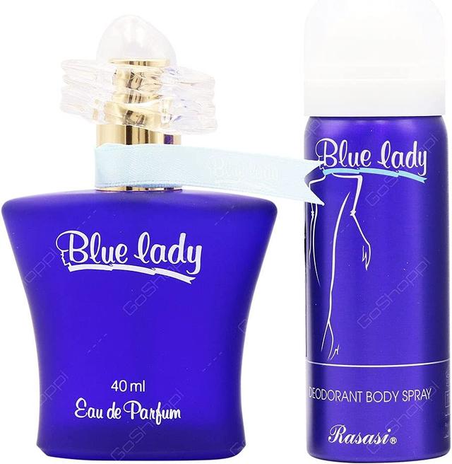 عطر بلو ليدي الرصاصي مع ديودرانت 40/50 مل الرصاصي Rasasi Blue Lady With Deo Spray
