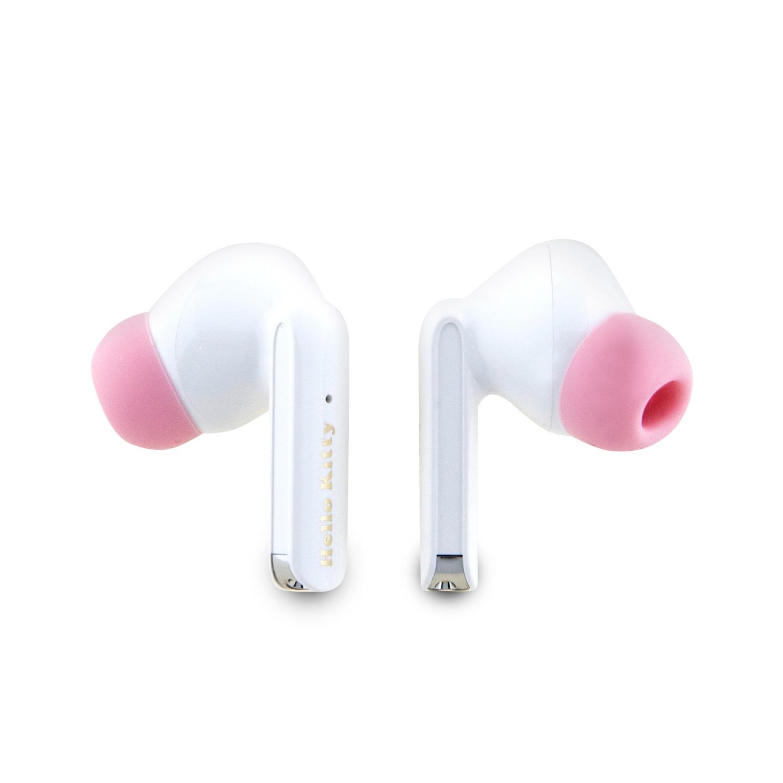 سماعة بلوتوث لاسلكية حقيقة بلون وردي متدرح من هيلو كاتيHello Kitty True Wireless Earbuds Gradient Electroplating Logo Pink