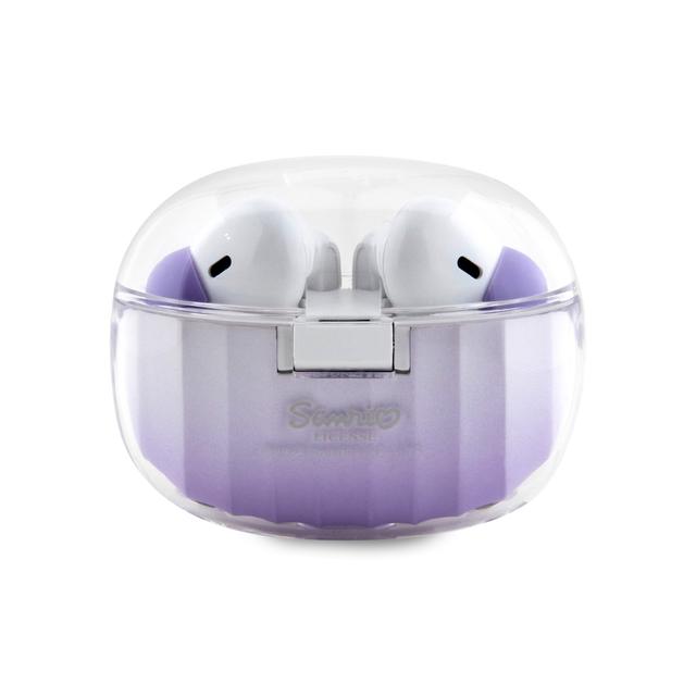 سماعة بلوتوث لاسلكية حقيقة بلون ارجواني متدرج من هيلو كاتي Hello Kitty True Wireless Earbuds Gradient Electroplating Logo Purple - SW1hZ2U6MzI3NDcwOQ==