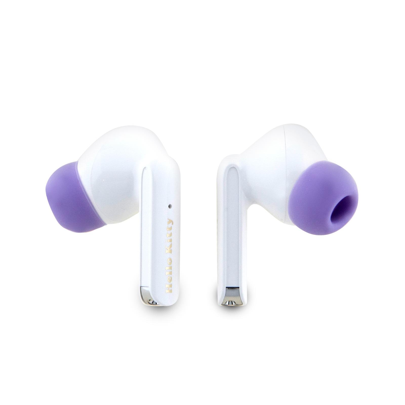 سماعة بلوتوث لاسلكية حقيقة بلون ارجواني متدرج من هيلو كاتي Hello Kitty True Wireless Earbuds Gradient Electroplating Logo Purple