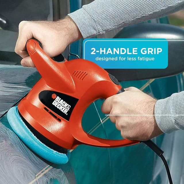 ماكينة بولش للسيارات 60 واط 4400 دورة 152 مم بلاك اند ديكر Black+Decker 60w 4400rpm  Electric Car Polisher/Waxer