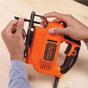 Black+Decker 520w Variable Speed Compact Jigsaw With Blade In Kit Box For Wood Cutting - SW1hZ2U6MzI0MDg0OQ==