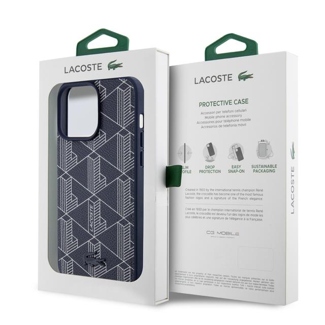 كفر ايفون 15 برو ماكس مزود بخاصية ماغ سيف كحلي لاكوست Lacoste HC Magsafe PU The Blend Monogram for iPhone 15 Pro Max - SW1hZ2U6MzI3NDQxOQ==