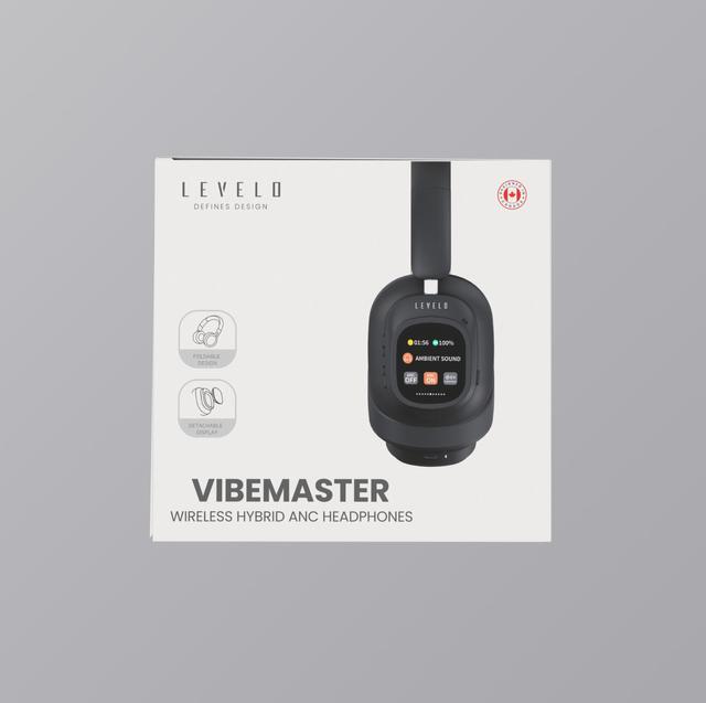 سماعات راس بشاشة ليد أسود ليفيلو Levelo VibeMaster Hybrid ANC Headphone - SW1hZ2U6MzI3NDAwMw==