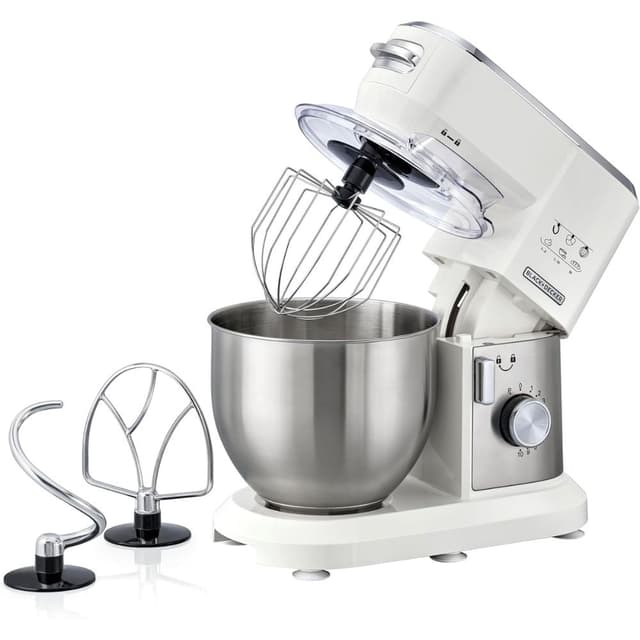 عجانة كهربائية 1000 واط 6 لتر عشر سرعات بلاك اند ديكر Black+Decker Multifunction Stand Mixer Kitchen Machine 1000w 6l Mkm100-B5