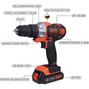 دريل بطارية 18 فولت 1.5 أمبير 10 مم بلاك اند ديكر Black+Decker 18v 1.5ah 10mm Li-Ion Cordless Multi-Evo Multitool Starter Kit With Drill