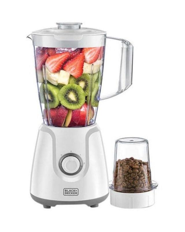 خلاط كهربائي بلاك اند ديكر 1.5 لتر مع طاحونة أبيض  BLACK&DECKER Blender With Grinder Mill And Chopper