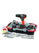 Black+Decker 18v Li-Ion Cordless Hammer Drill Kit With 160 Accessories In Kit Box / 2 X 1.5ah Batteries - SW1hZ2U6MzIzODMzMw==