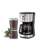 ماكينة قهوة امريكي 1.5 لتر مع طاحونة قهوة بلاك آند ديكر BLACK&DECKER Coffee Machine And Coffee Grinder