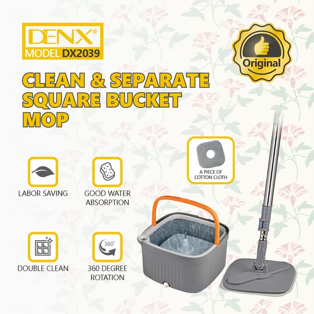 Denx Dx2039 Rotary Squeeze Mop and Bucket - 698949