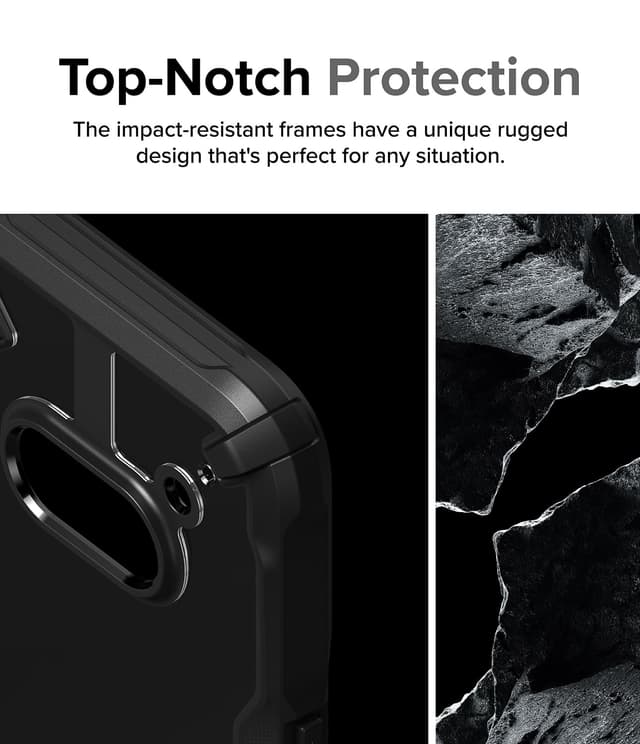 Ringke Fusion-X Compatible with Nothing Phone (2a) Case , Anti-Scratch Dual Coating Advanced Rugged Hybrid Heavy Duty Bumper Phone Case Cover - Black