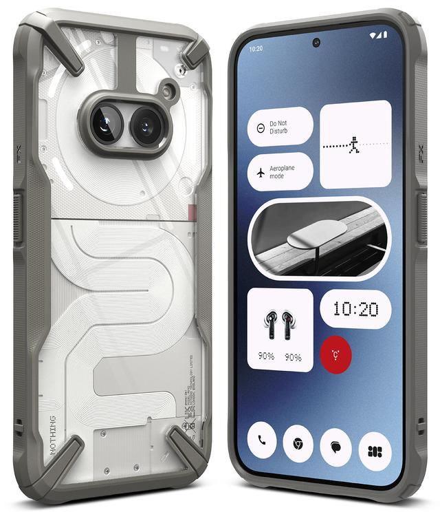 Ringke Fusion-X Compatible with Nothing Phone (2a) Case , Anti-Scratch Dual Coating Advanced Rugged Hybrid Heavy Duty Bumper Phone Case Cover - Grey