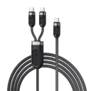 Porodo 2in1 Type C-C+C Fast Charging Cable 1.2M - Black