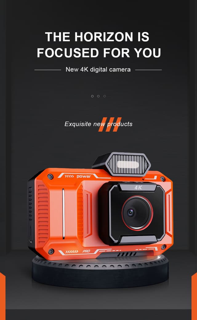 Porodo 48MP Full HD 1080 Digital Camera 18X digital Zoom - Orange